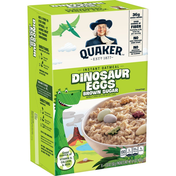 Quaker Instant Oatmeal Dinosaur Eggs Brown Sugar (12 x 395g)