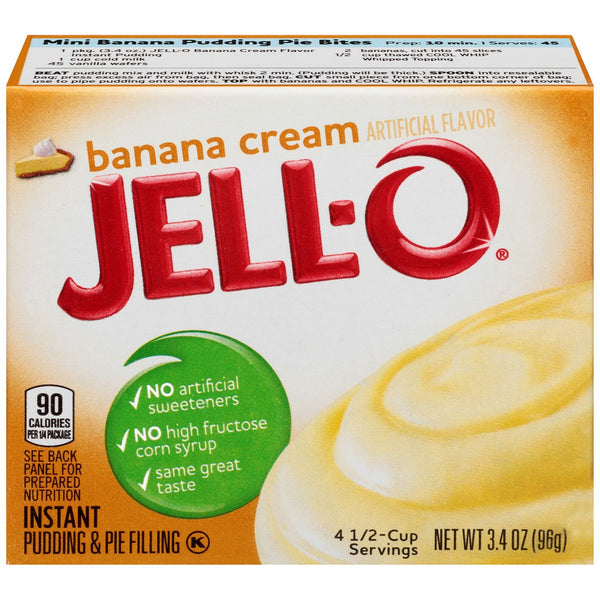 Jell-O Banana Cream Instant Pudding & Pie Filling (24 x 96g)