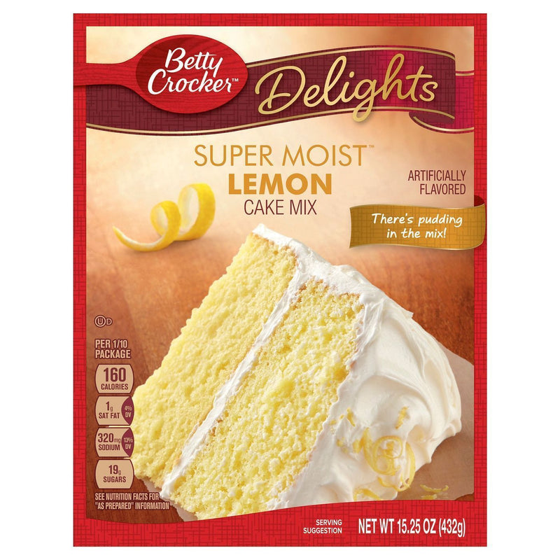 Betty Crocker Super Moist Lemon Cake Mix (12 x 375g)