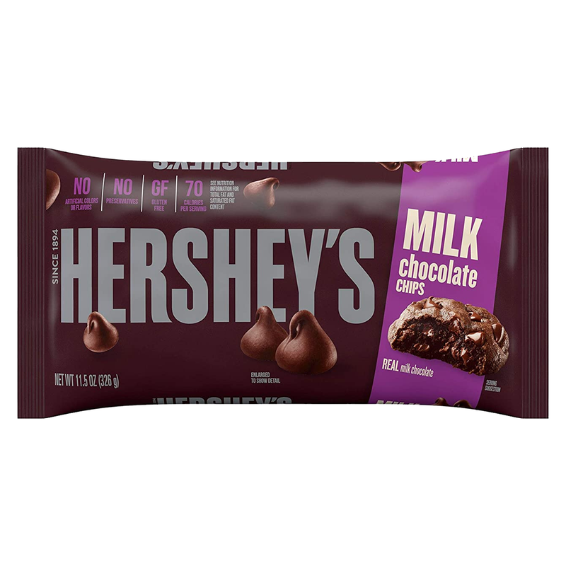 Hershey's Milk Chocolate  Chips (12 x 326g)