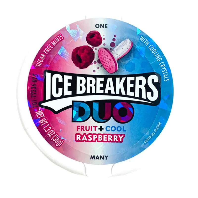 Ice Breakers Duo Raspberry Sugar Free Mints (8 x 43g)