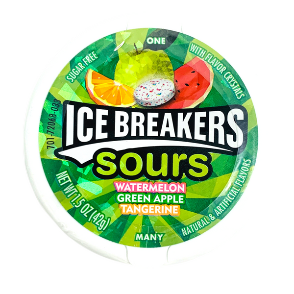 Ice Breakers Sours Watermelon/Green Apple/Tangerine Sugar Free (8 x 43g)