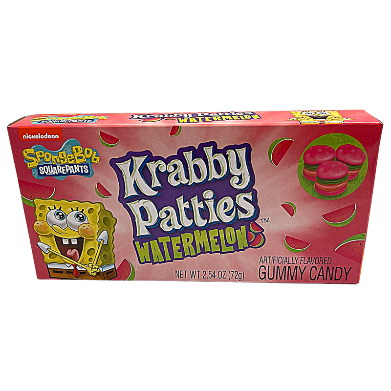 Spongebob Squarepants Krabby Patties Watermelon Gummy Candy (72g)
