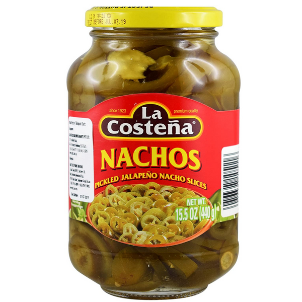 La Costena Nachos Pickled Jalapeno Nacho Slices Jar (12 x 440g)