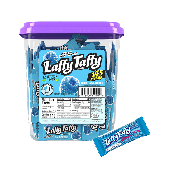 Laffy Taffy Blue Raspberry Candy Tub (1 x 145ct)