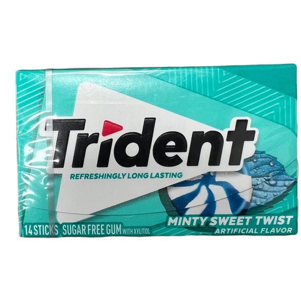Trident Minty Sweet Twist Sugar Free Gum (12 x 14pc)