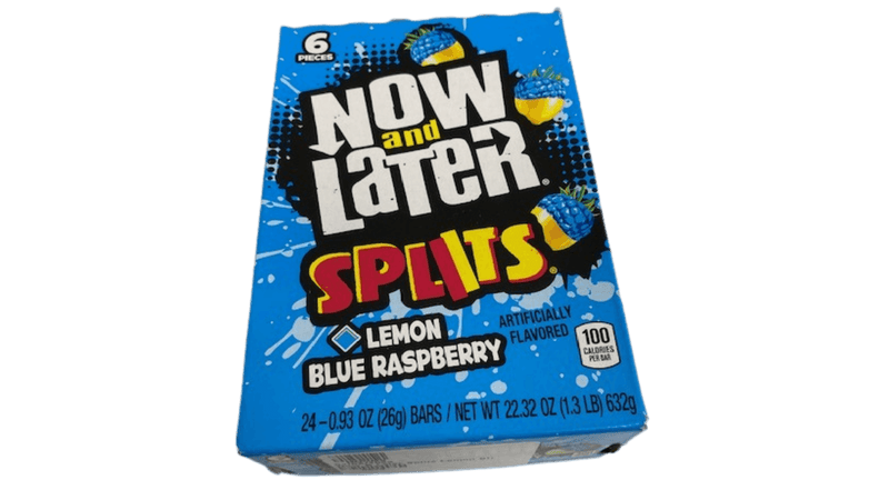 Now & Later Splits Lemon Blue Raspberry Chews