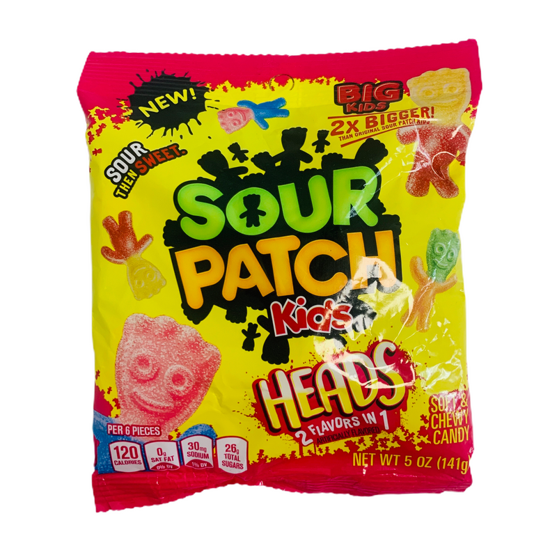 Sour Patch Kids Heads Soft & Chewy Candy Bags (12 x 141g)