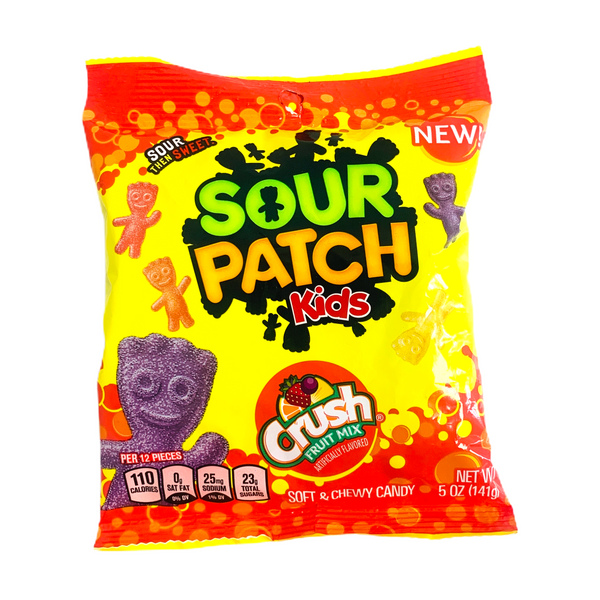 Sour Patch Kids Crush Fruit Mix Soft & Chewy Candy Bags (12 x 141g)