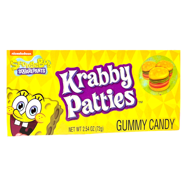 Spongebob Krabby Patties Gummy Candy Theatre Box (12 x 72g)