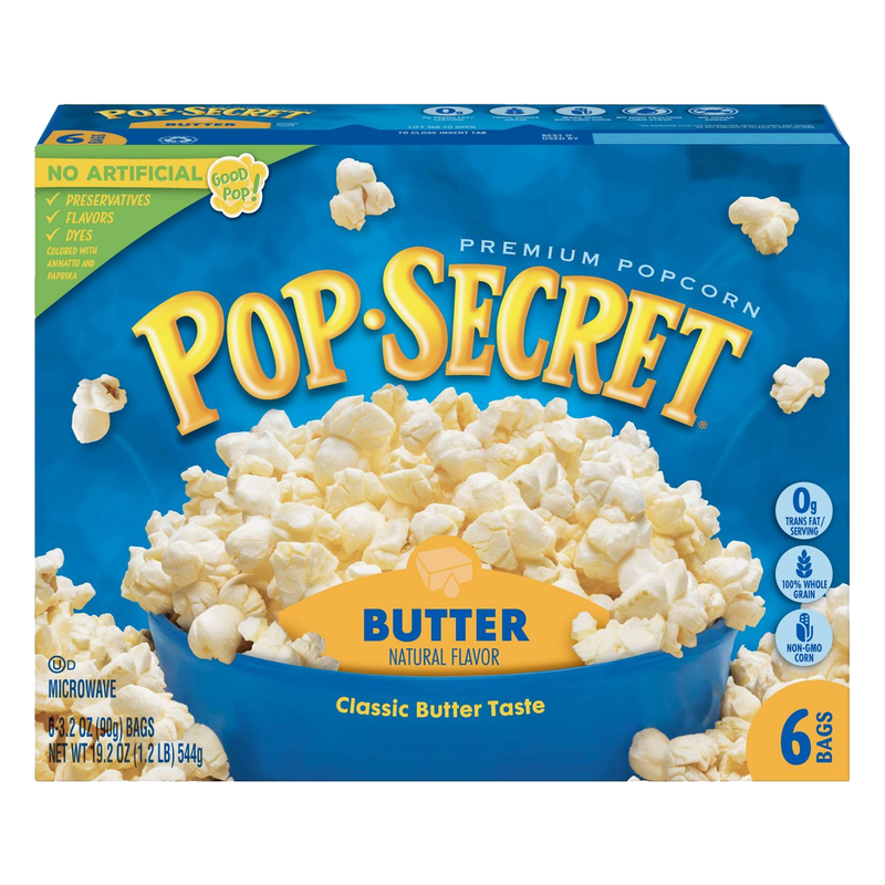 Pop Secret Butter Microwave Popcorn BIG (544g)