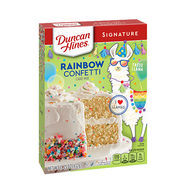 Duncan Hines Signature Rainbow Confetti Cake Mix (12 x 430g)