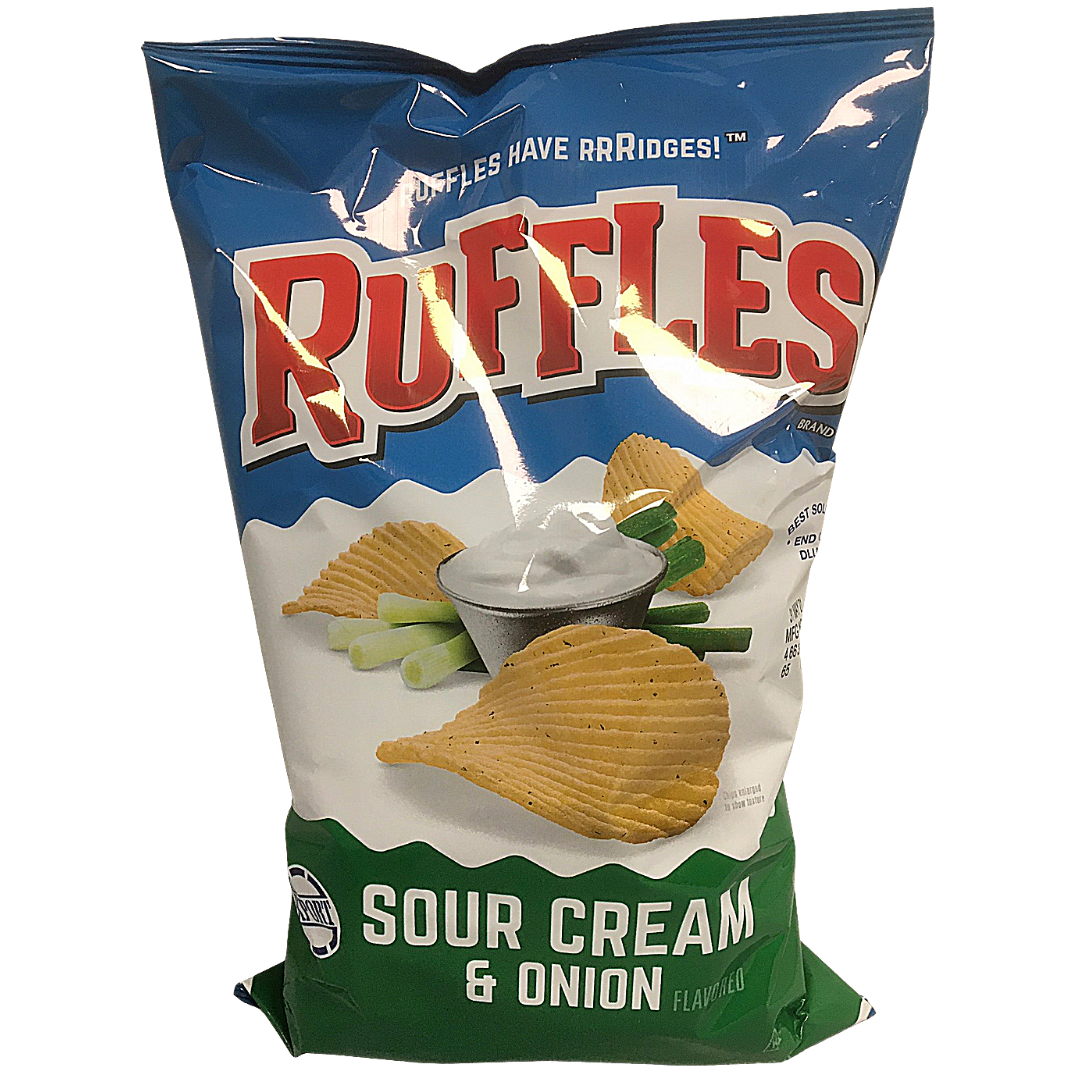 Ruffles Sour Cream & Onion Potato Chips (15 x 184g) JDM
