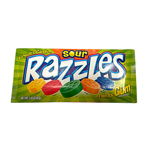 Razzles Sour Gum Candy (24 x 36g)