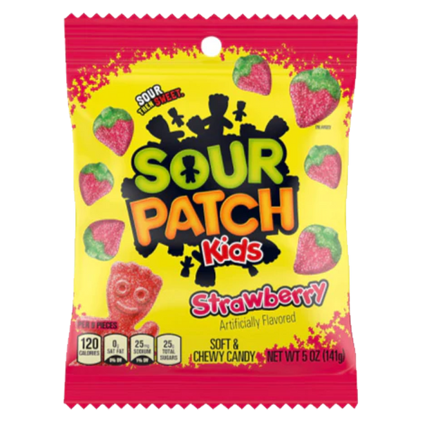 Sour Patch Kids Strawberry Soft & Chewy Candy Bag (12 x 113g)