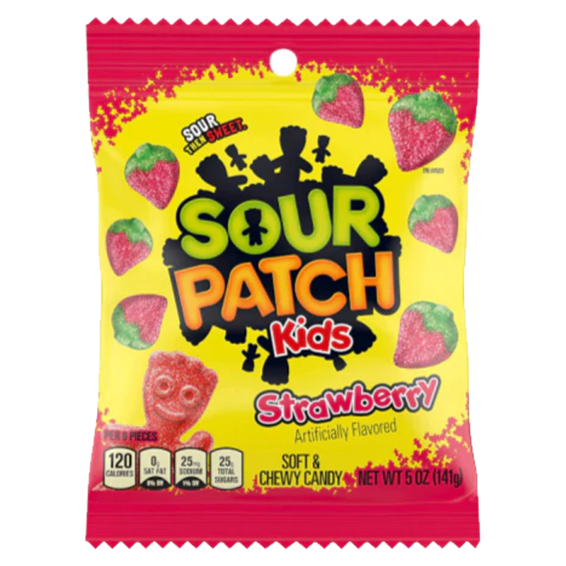 Sour Patch Kids Strawberry Soft & Chewy Candy Bag (12 x 102g)