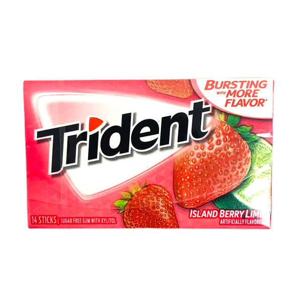 Trident Island Berry Lime Sugar Free Gum (12 x 14 pieces)
