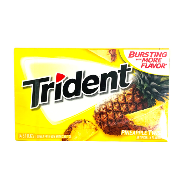 Trident Pineapple Twist Sugar Free Gum (12 x 14 pieces)