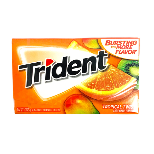 Trident Tropical Twist Sugar Free Gum (12 x 14 pieces)