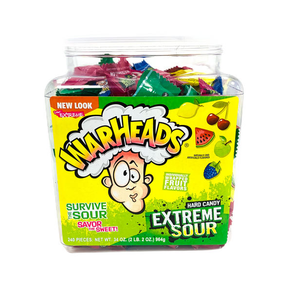 Warheads Extreme Sour Hard Candy Tub (1 x 240ct)