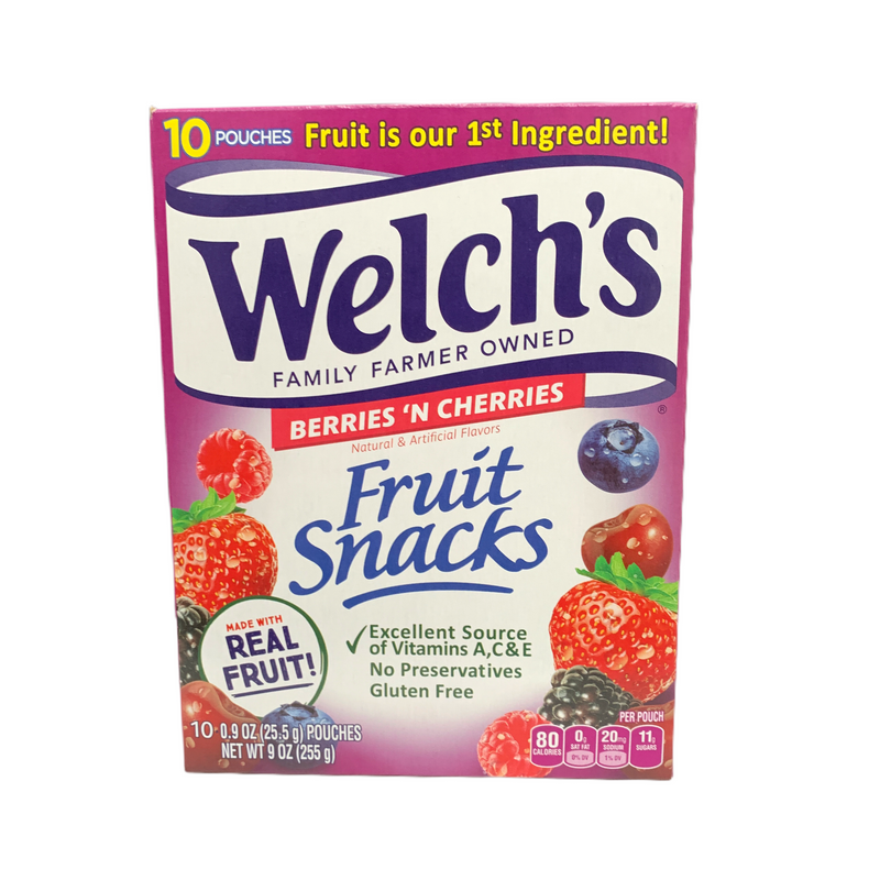 Welch's Fruit Snack Berries and Cherries Box (8 x 227g)