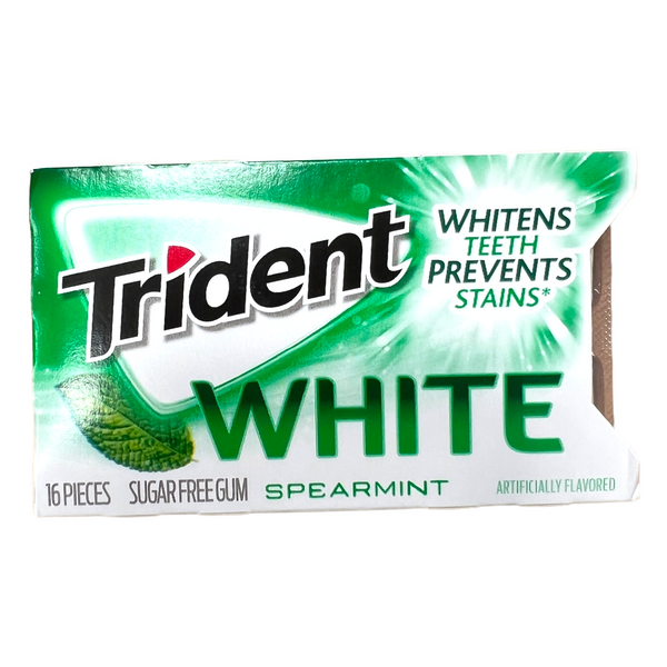 Trident White Spearmint Sugar Free Gum (9 x 16pc)