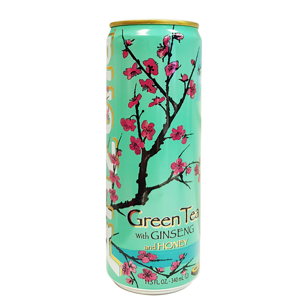 AriZona Green Tea with Ginseng and Honey Slim Cans (30 x 340ml)