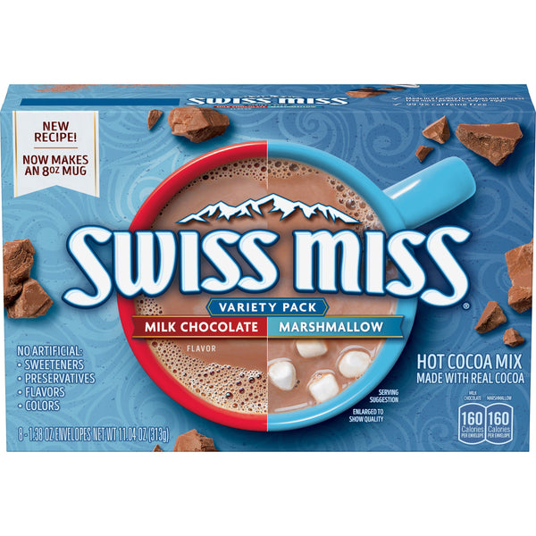 Swiss Miss Variety Pack Milk Chocolate and Marshmallow Hot Cocoa Mix (12 x 313g)