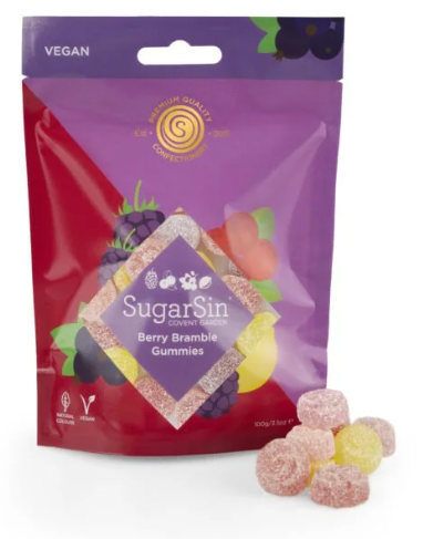 SugarSin Berry Bramble Gummies (Vegan) (10 x 100g)