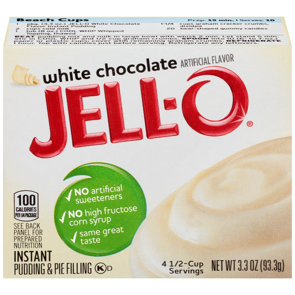 Jell-O White Chocolate Instant Pudding & Pie Filling (24 x 92g)