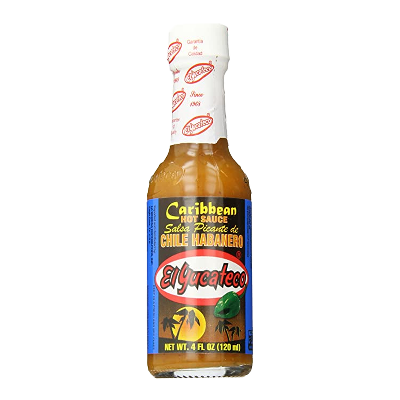 El Yucateco Salsa Picante De Chile Habanero Caribbean Hot Sauce (12 x 120ml)