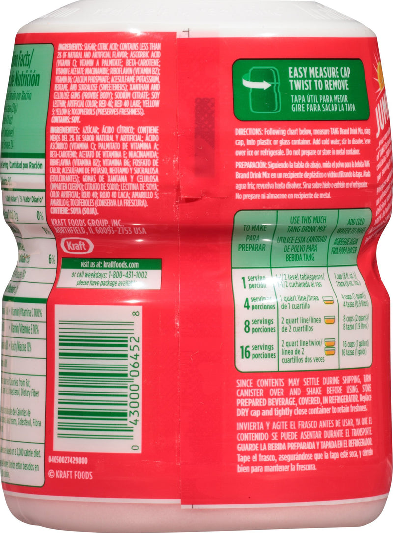 Tang Orange Strawberry Drink Mix (12 x 510g)