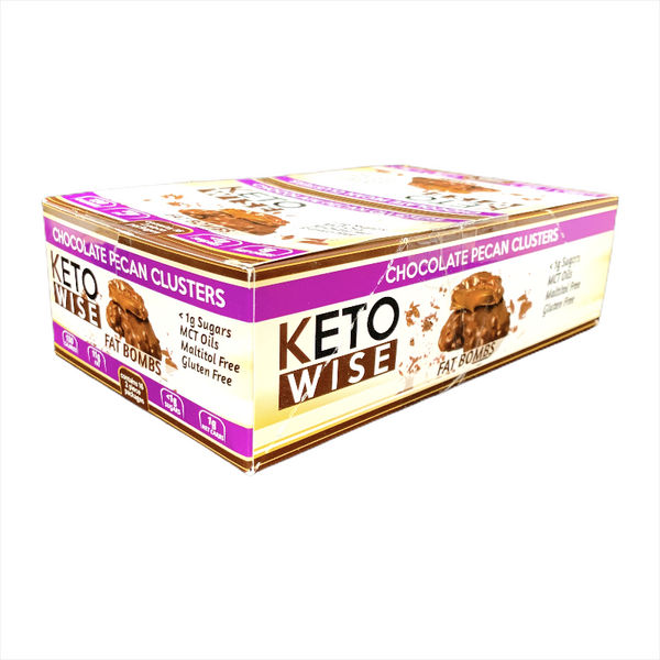 Keto Wise Chocolate Pecan Cluster Fat Bombs (16 x 32g)