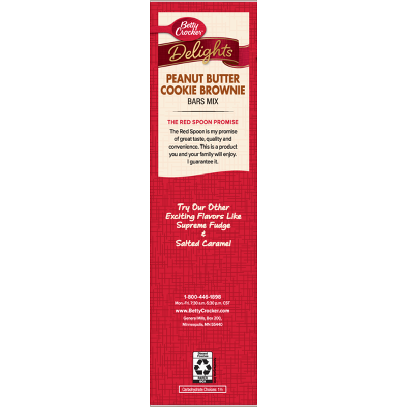Betty Crocker Cookie Brownie Mix Peanut Butter (8 x 487g)